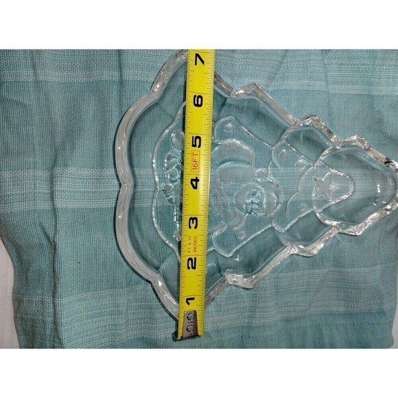 Gotham Holiday Traditions North Express Crystal Tree Treat Dish 8.5" with Santa - Picture 7 of 11